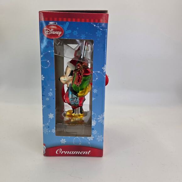 Disney Mickey Mouse Santa Glass Ornament with Gifts in Box Christmas - Picture 4 of 6